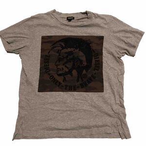 Diesel "Only The Brave" Men's T-Shirt Gray Camo Patch – Size S